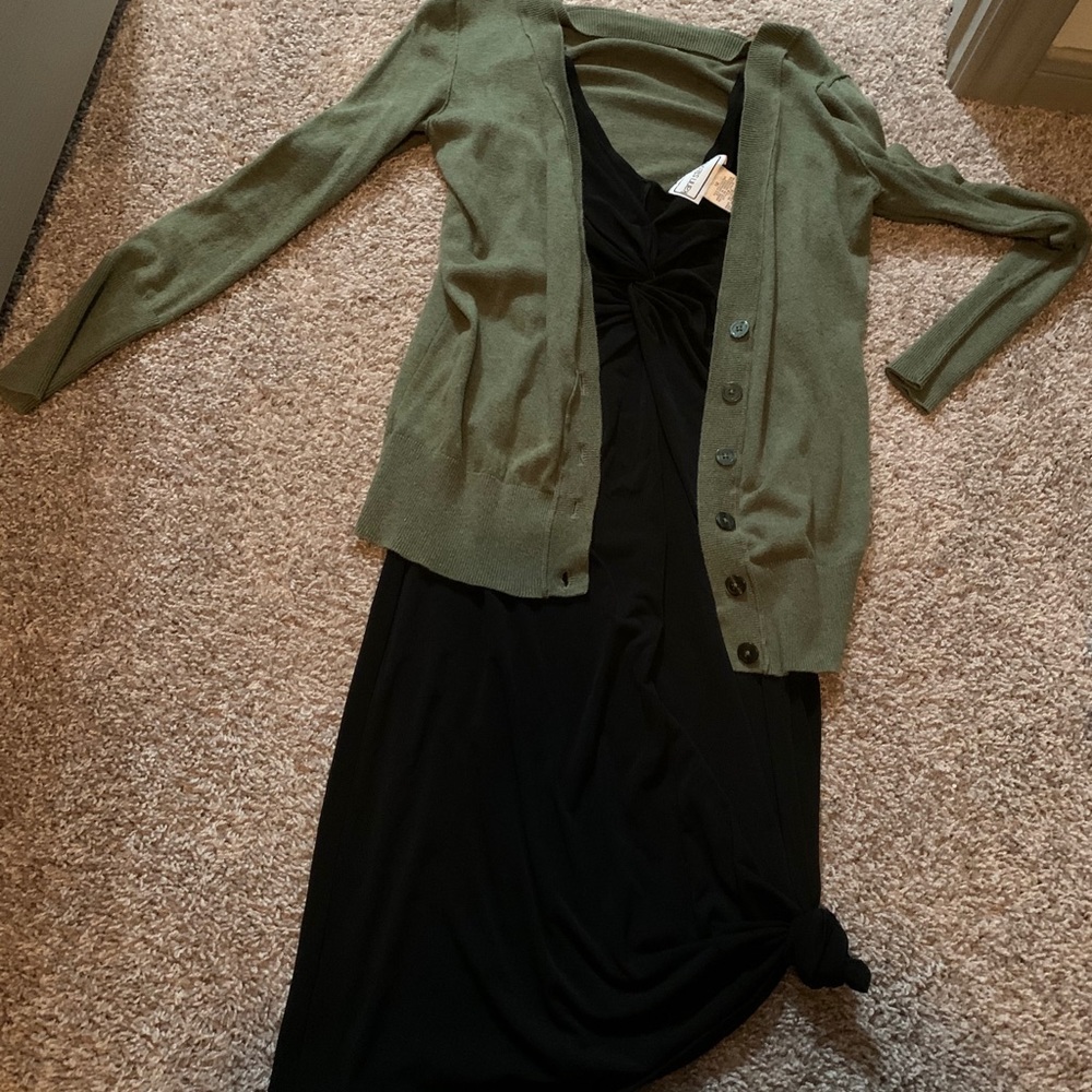 Cardigan and dress